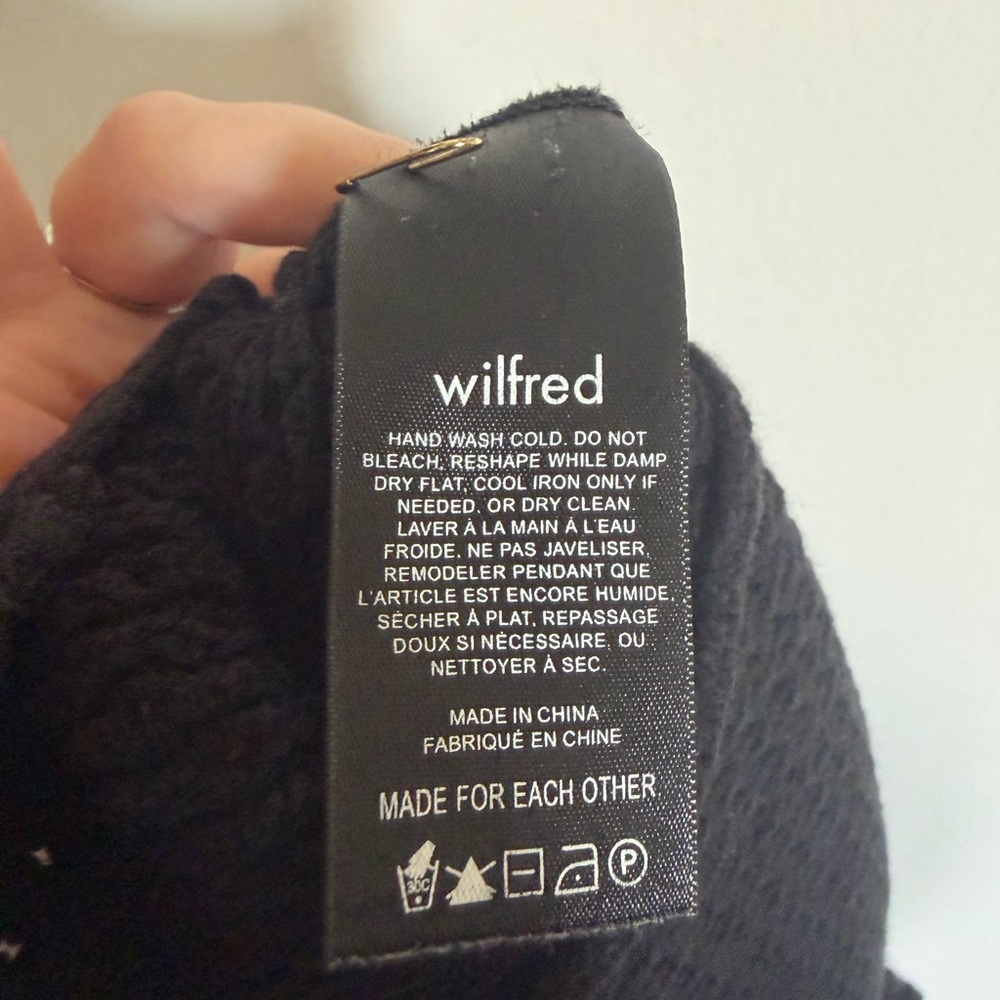 Aritzia Wilfred Black Boho Cotton Crochet Midi Skirt size Medium EUC - Picture 6 of 6